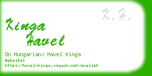 kinga havel business card